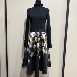 Ted Baker Nerida Opal Printed Full-Skirted Dress